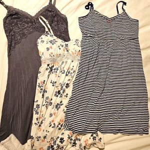 Three nursing nightgowns